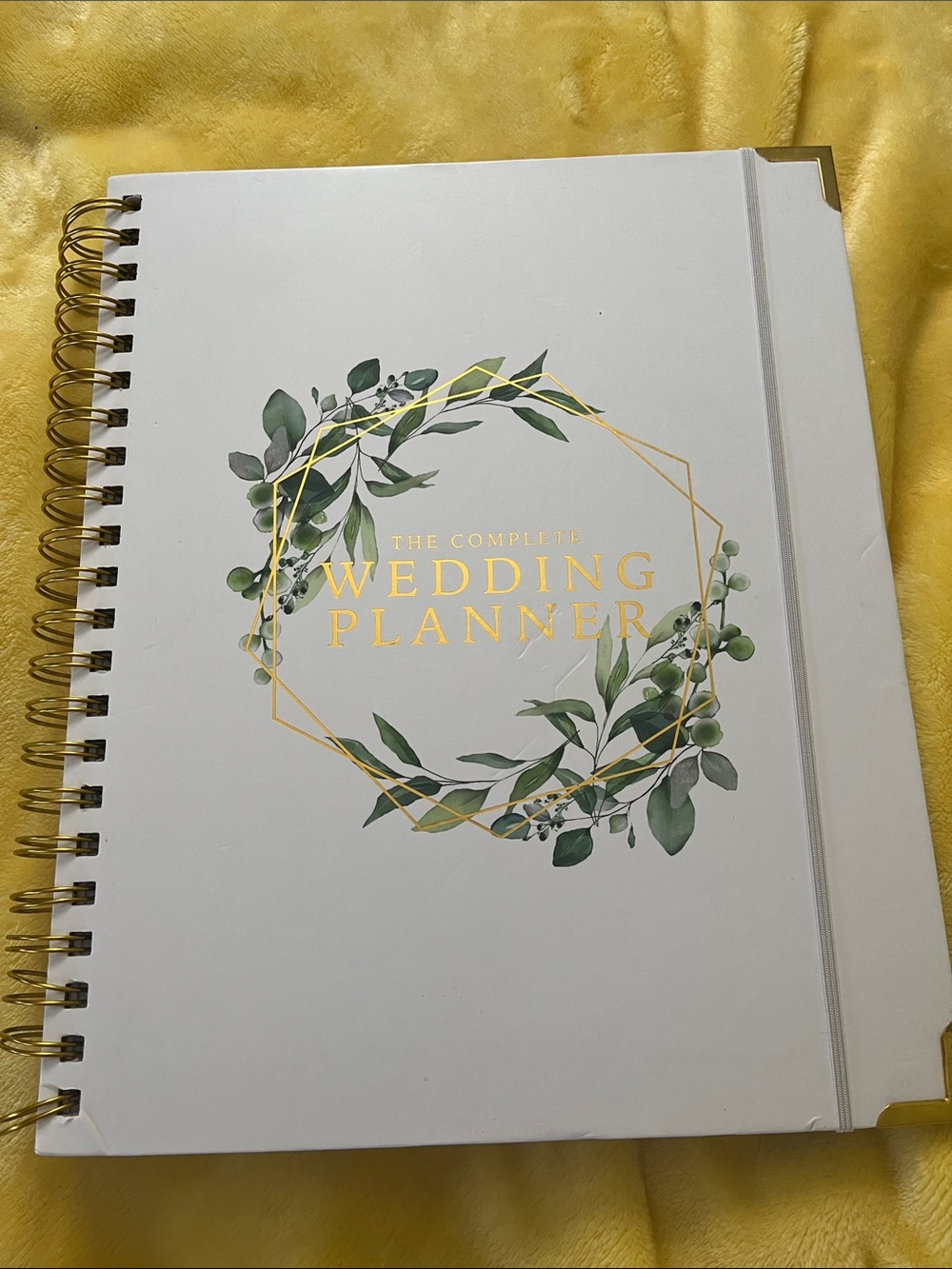 Wedding Planner Book – White with Green Botanical Accents